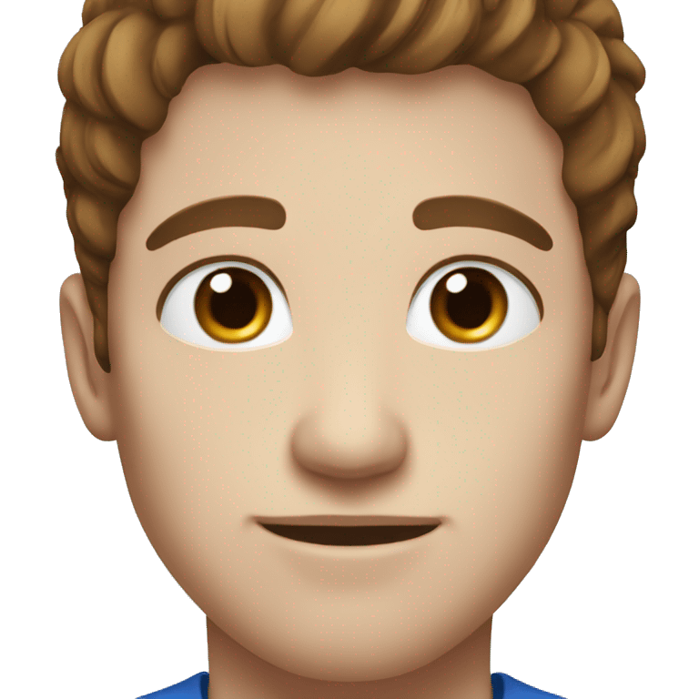 male portrait with brown hair and blue eyes emoji