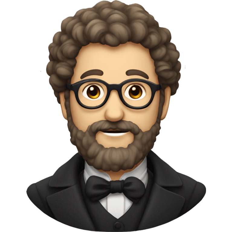 georges bizet composer with curly hair and beard an glasses emoji