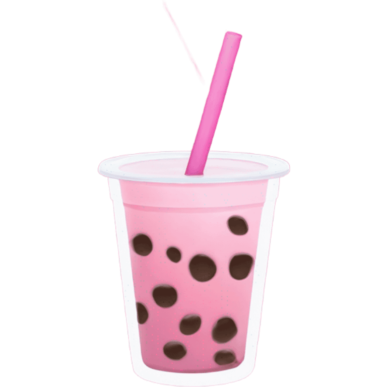 Pink boba tea emoji