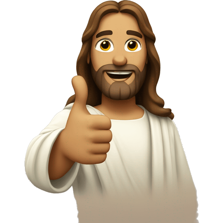 Jesus Christ giving thumbs up emoji