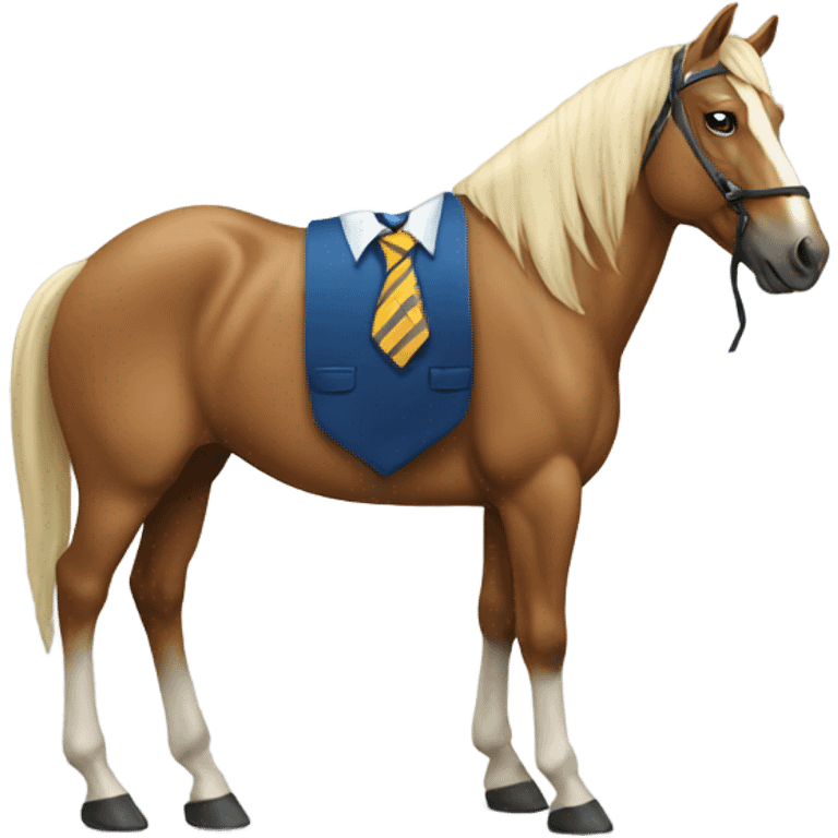 A horse wearing a tie. emoji