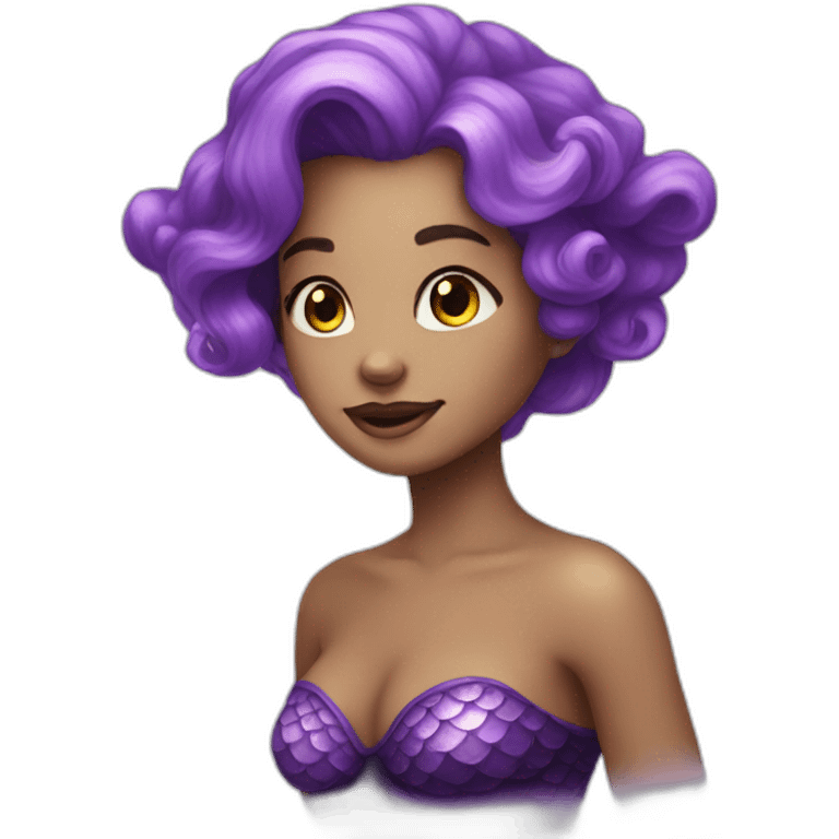 beautiful radioactive mermaid with purple hair emoji