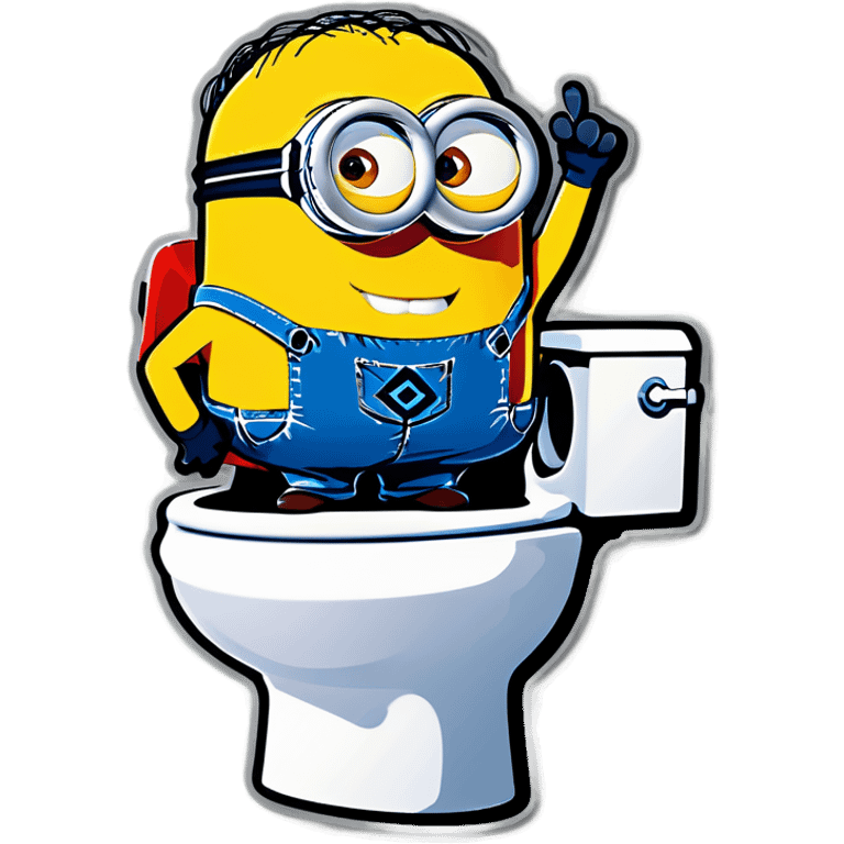 Minion in a toilet emoji