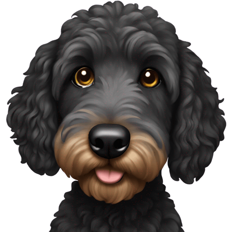 black goldendoodle emoji