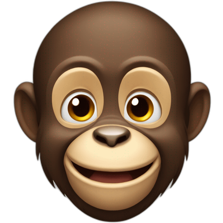 mischievous flat monkey emoji