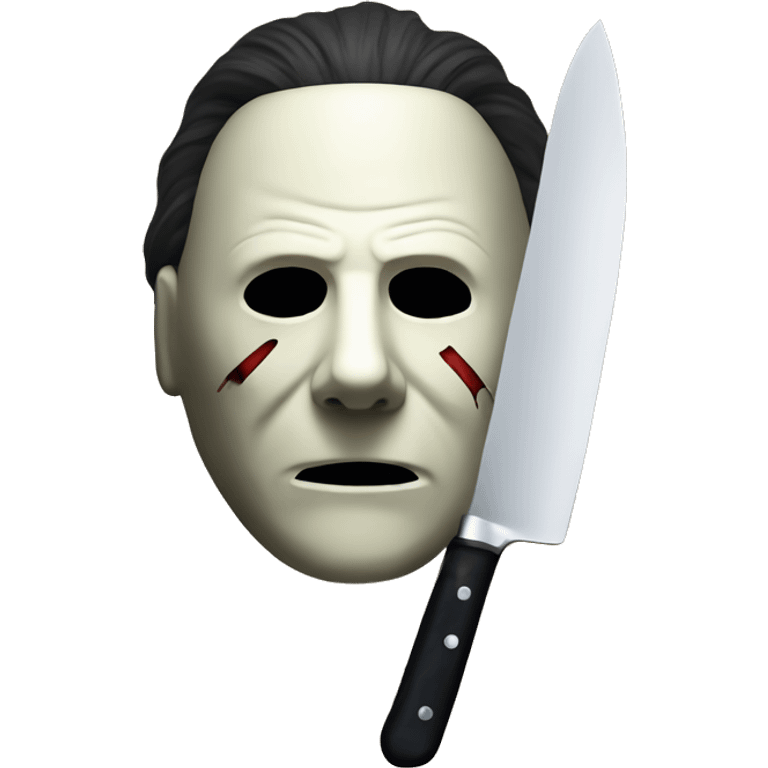 Michael Myers mask in knife emoji