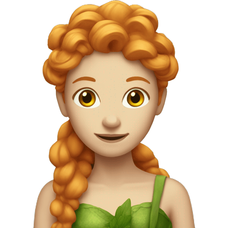 Ginger women as a fairy emoji