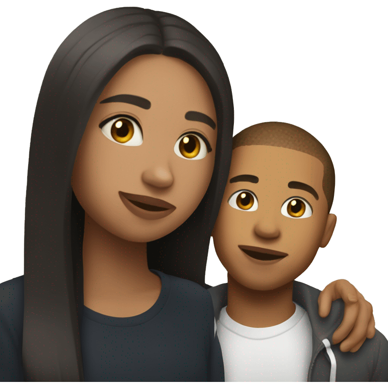 a girl beautiful with mbappe emoji