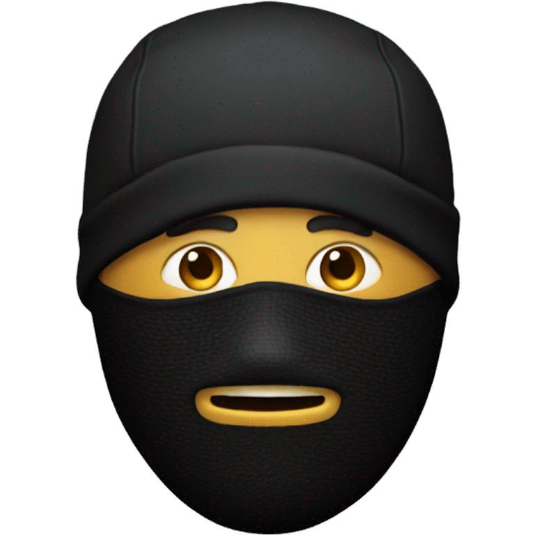 A man wearing a ski mask emoji