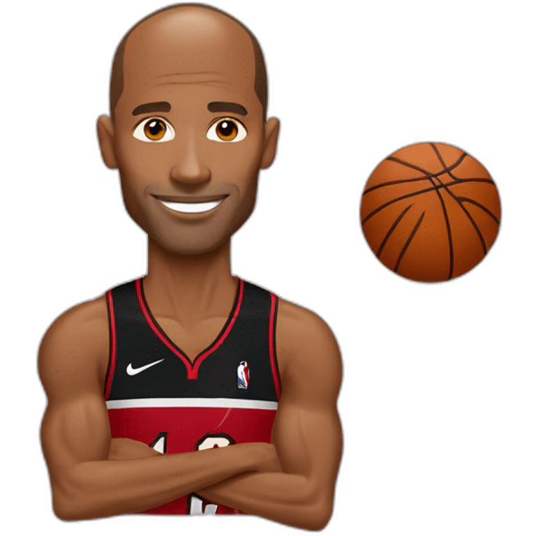 David Goggins in jersey of Miami Heat emoji