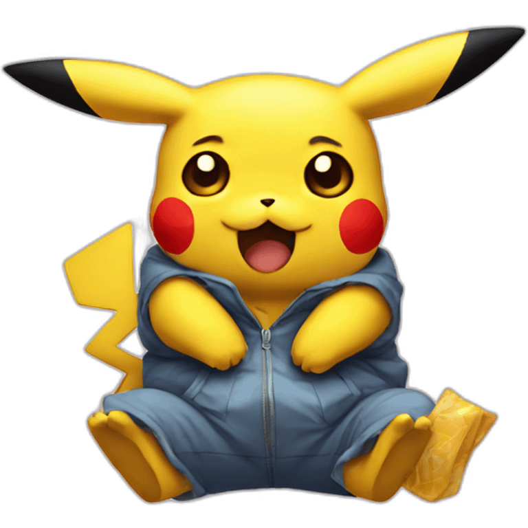 Pikachu sick emoji