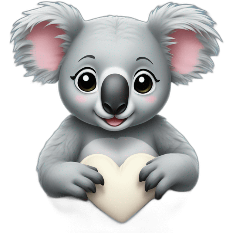 Koala in love emoji