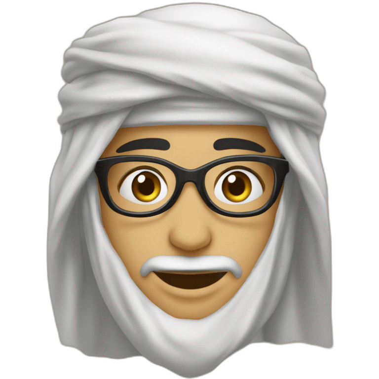 Musulman jeune arabe lunettes soleil emoji