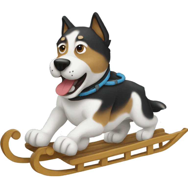 Dog sledding  emoji