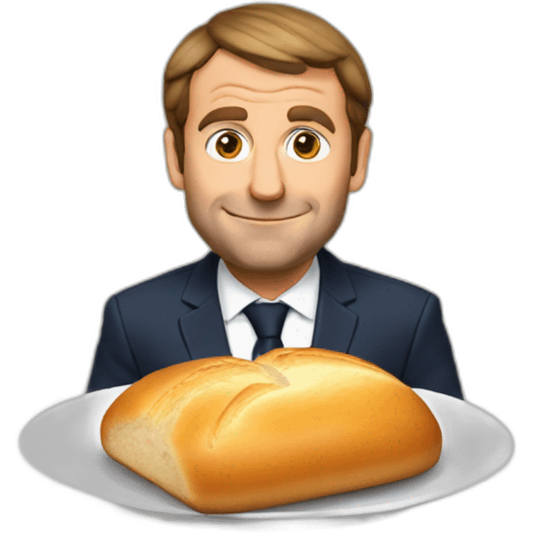 macron pooping bread emoji