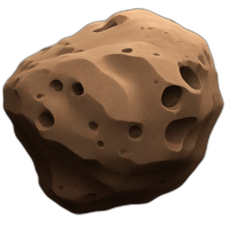 Asteroid, brown emoji