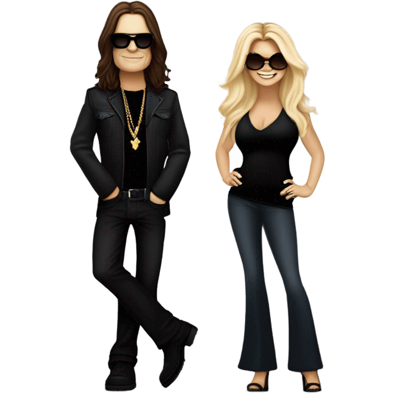  ozzy osbourne with jessica simpson emoji