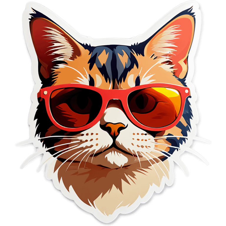 Cat with sunglasses emoji