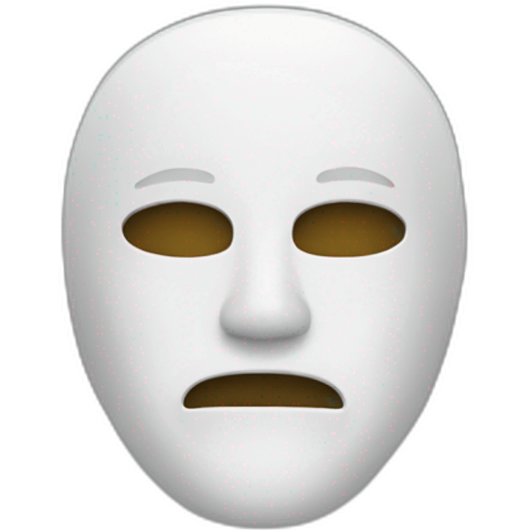 Tête qui cache son vrai visage avec un masque emoji