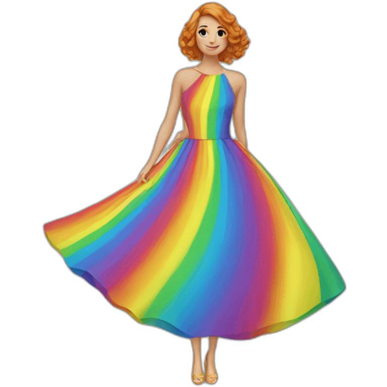 rainbow dress emoji