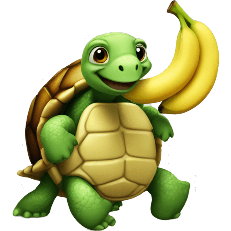 turtle with an banana emoji