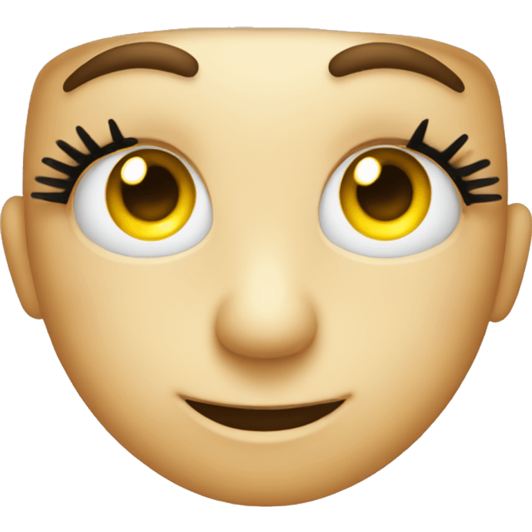 Smiley wearing lashes emoji