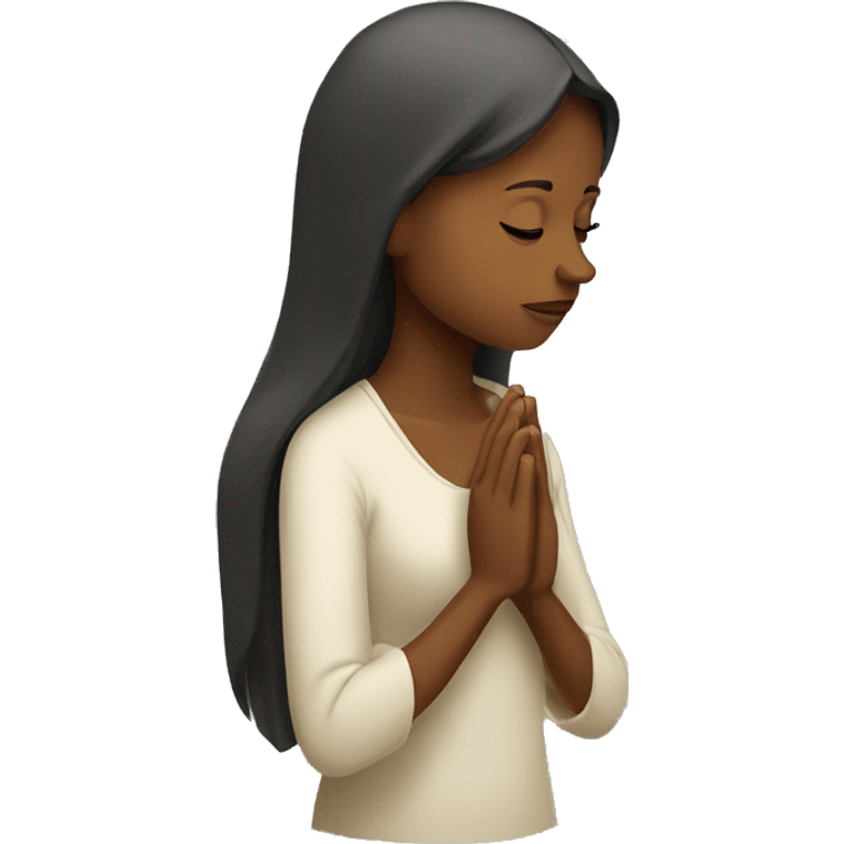 pensive praying woman emoji