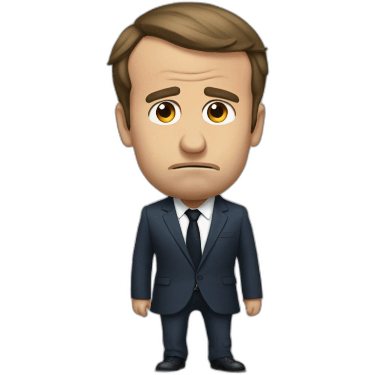 Emmanuel macron sad emoji