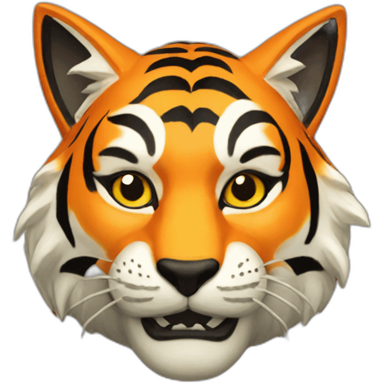 tiger Kitsune mask emoji