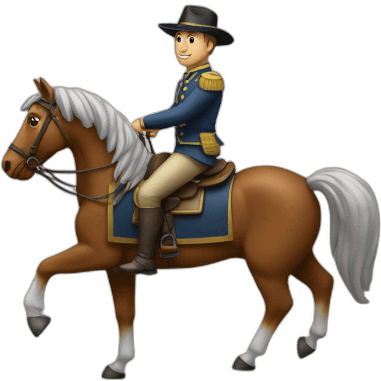 Homme sur un cheval emoji