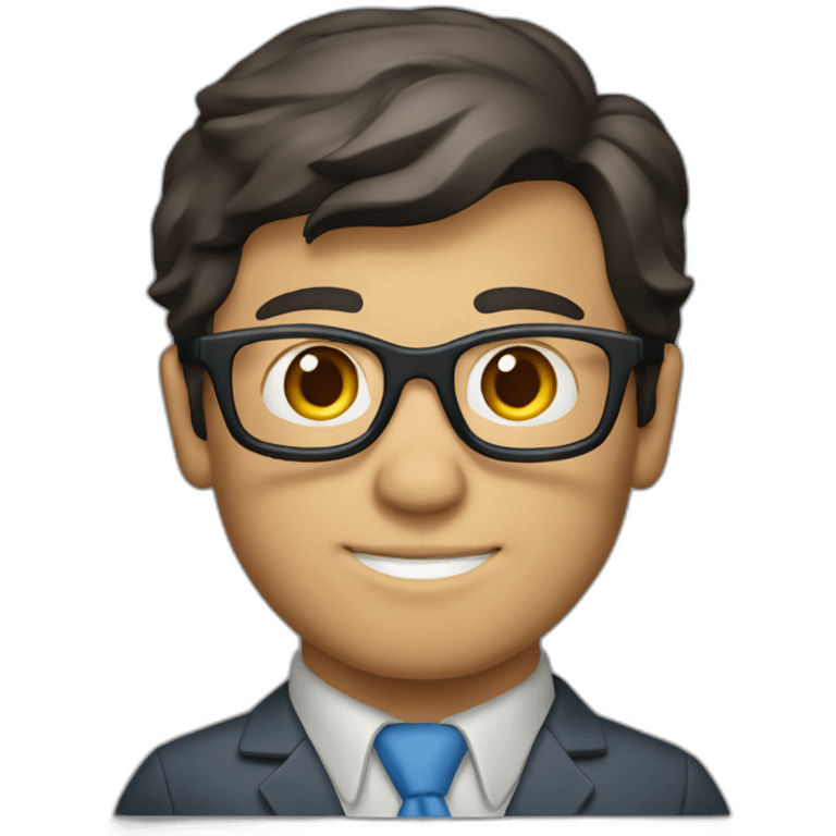 clark kent using a laptop, front view emoji