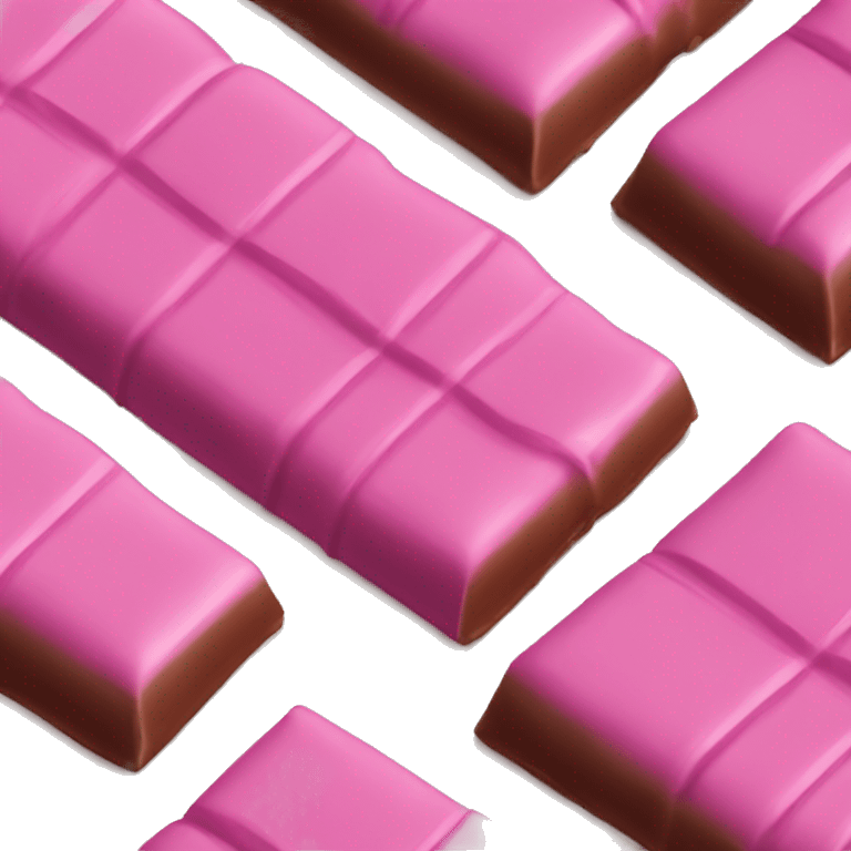 Pink realistic chocolate bar emoji