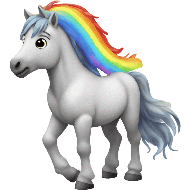 Horse on a rainbow emoji