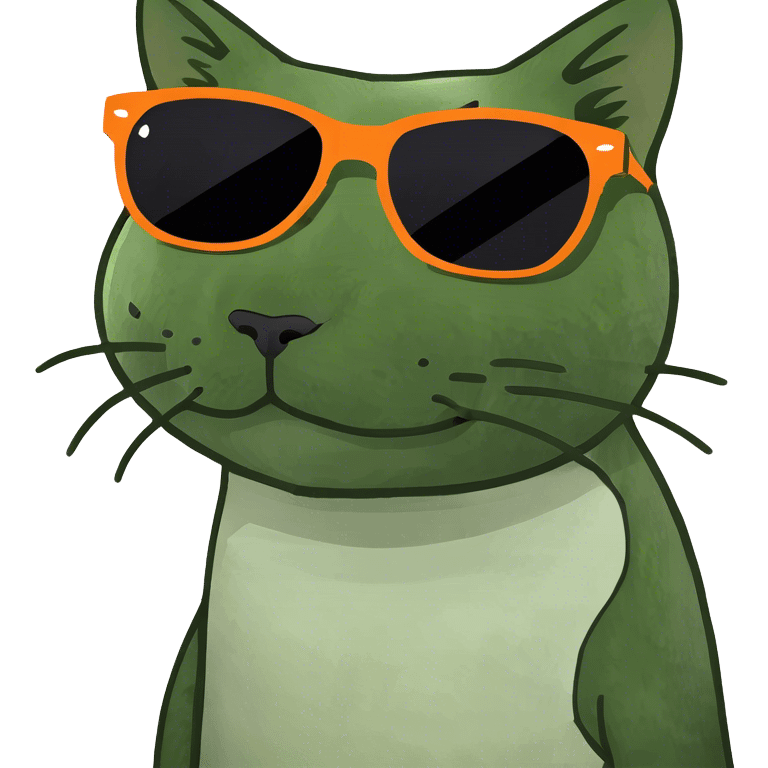 Cat with sunglasses emoji