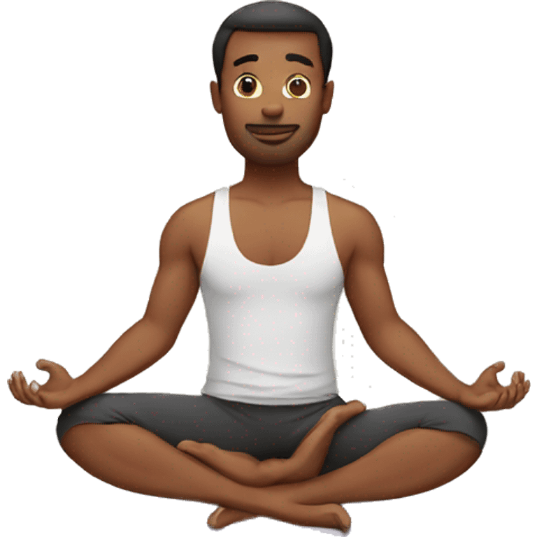 man doing yoga emoji