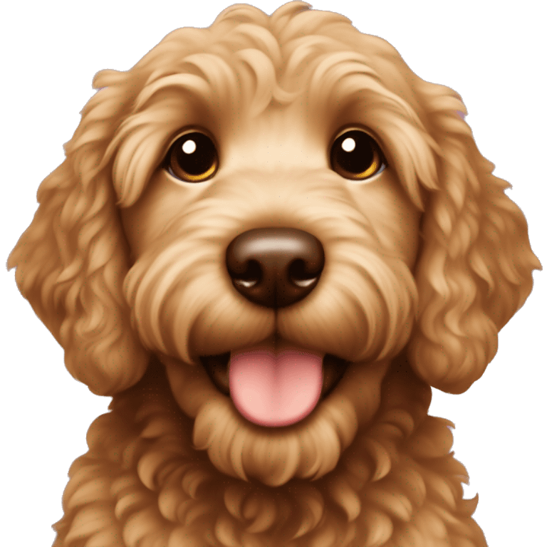 golden doodle puppy chocolate  emoji