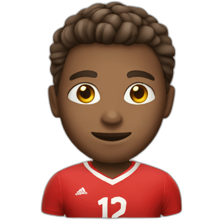 soccer player in red form emoji