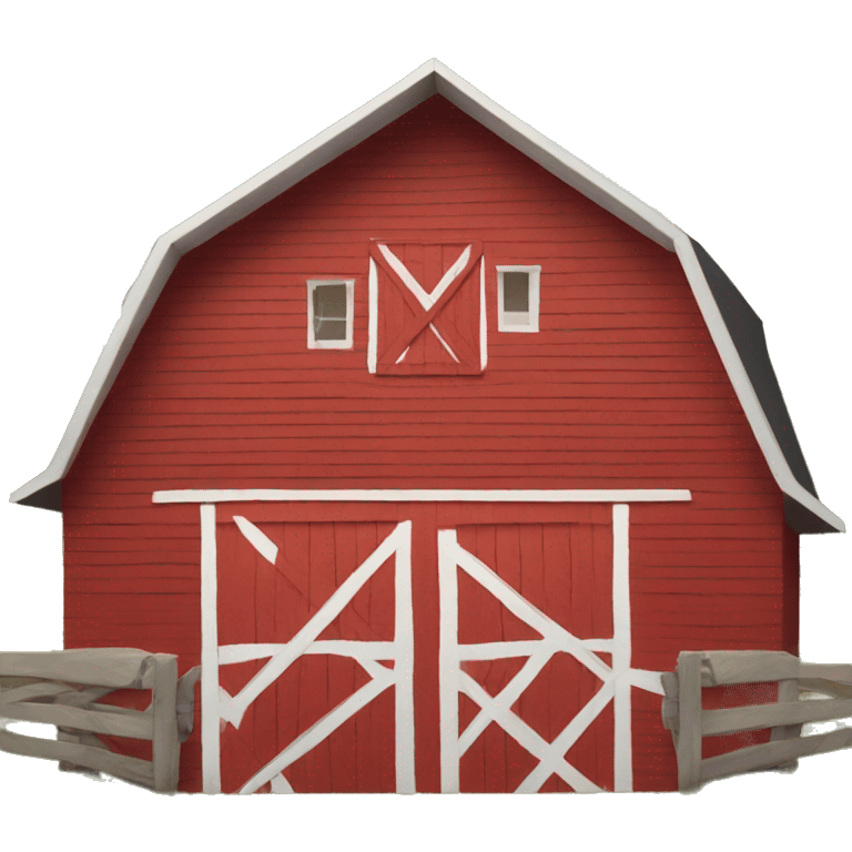 simple red barn emoji