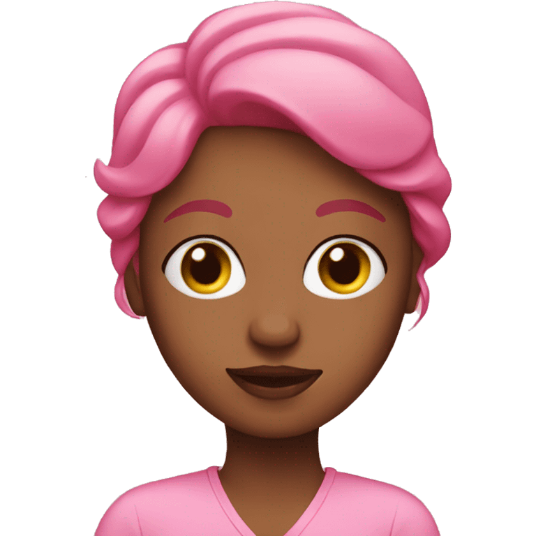 woman with pink cat emoji