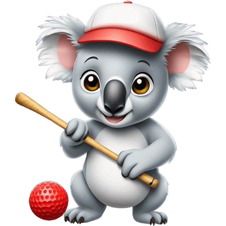 Koala playing golf emoji