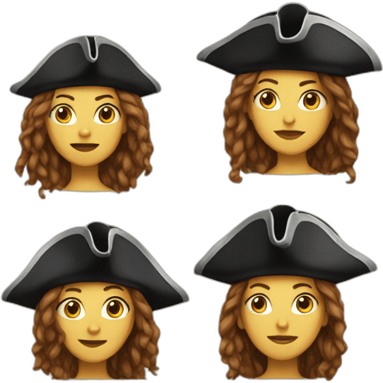 The woman of a pirate leader emoji