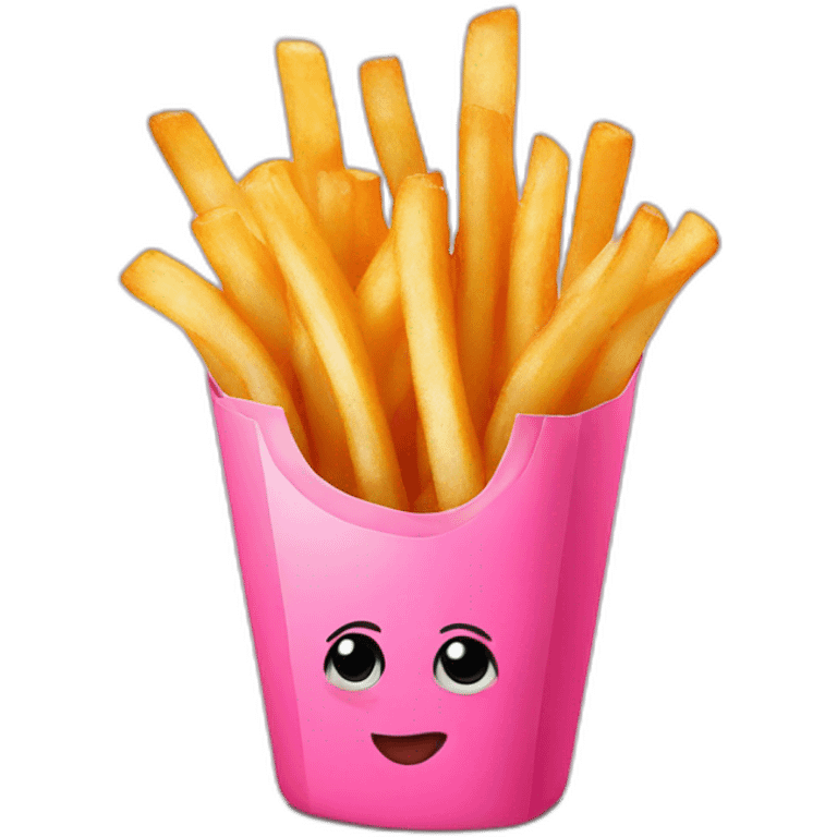 pink french fries emoji