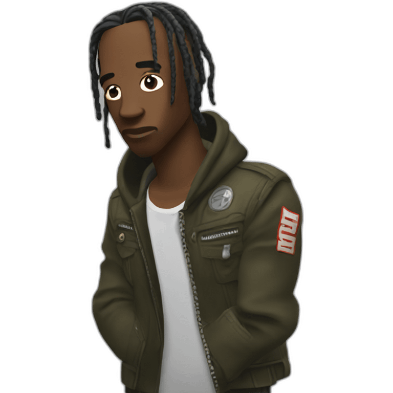 Travis Scott play Fortnite emoji