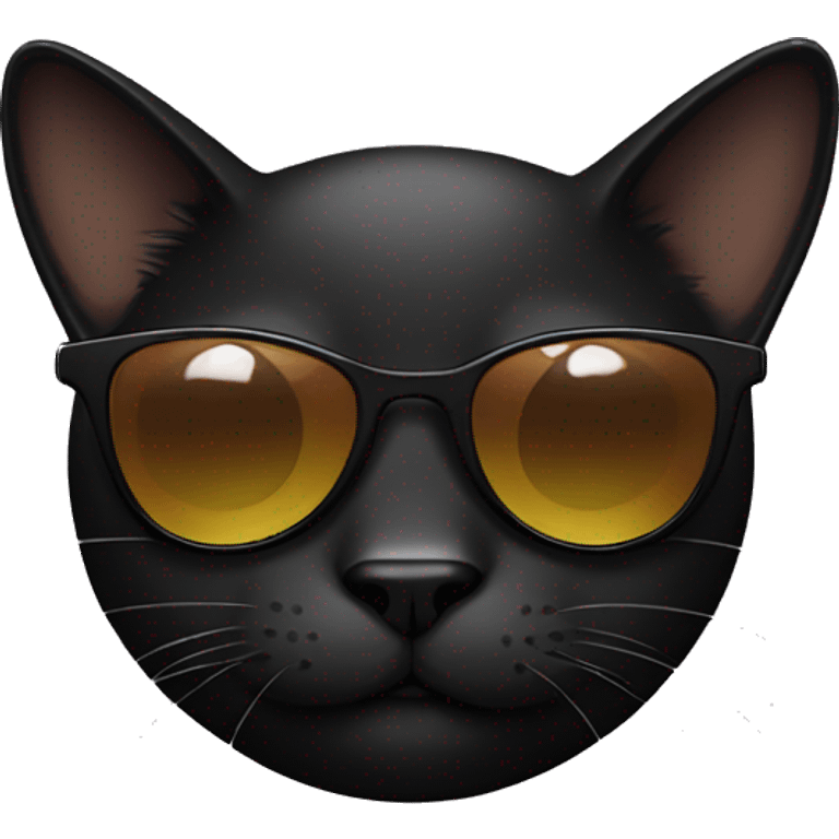 Black Cat with sunglasses emoji