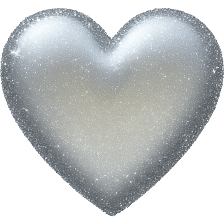 Sparkly silver heart emoji emoji