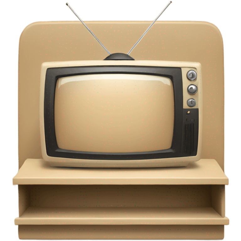 Beige modern tv on a shelf emoji