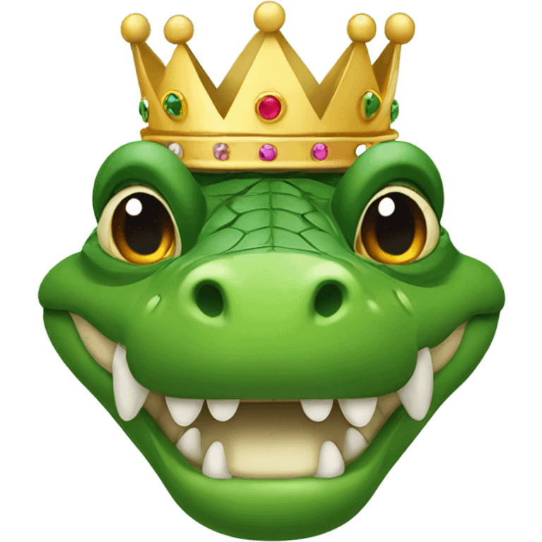 Crocodile with crown emoji