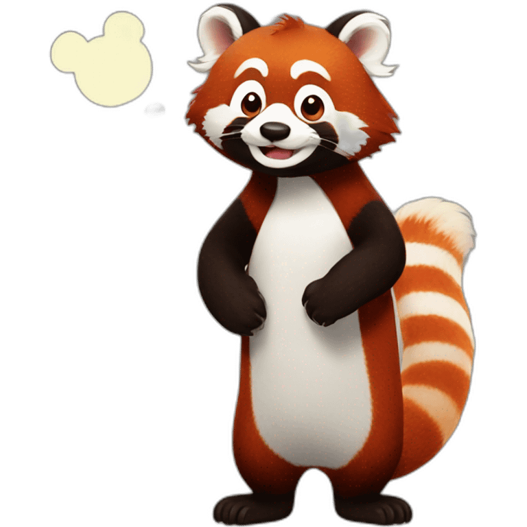 red panda mickey emoji