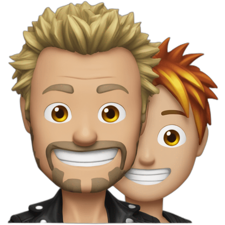 Johnny Hallyday en Luffy emoji