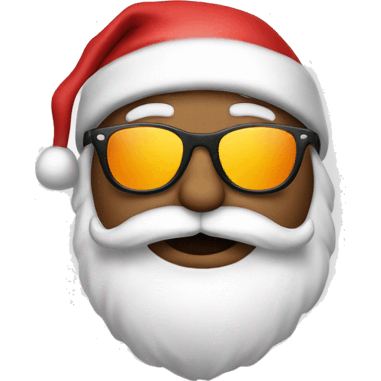 Santa wearing sun glasses  emoji